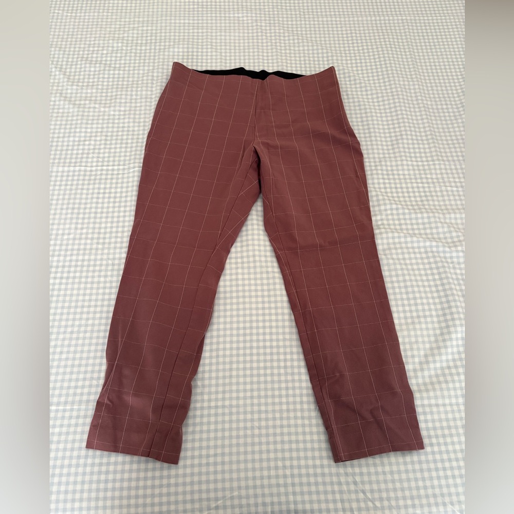 Mauve pull on work pants